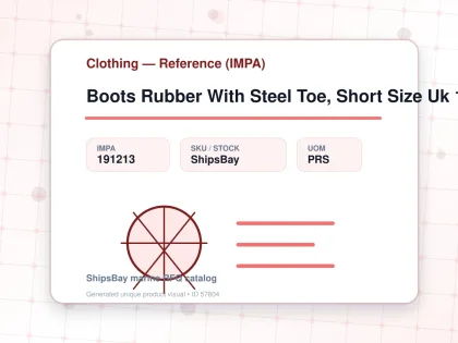 Boots Rubber With Steel Toe, Short Size Uk 11.5(30Cm) - Clothing — Reference (IMPA) - IMPA 191213 - UOM PRS