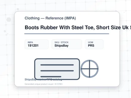 Boots Rubber With Steel Toe, Short Size Uk 5.5(24Cm) - Clothing — Reference (IMPA) - IMPA 191201 - UOM PRS
