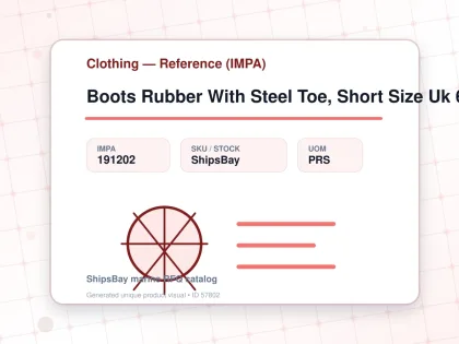 Boots Rubber With Steel Toe, Short Size Uk 6(24.5Cm) - Clothing — Reference (IMPA) - IMPA 191202 - UOM PRS