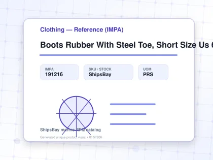 Boots Rubber With Steel Toe, Short Size Us 6.5(24.5Cm) - Clothing — Reference (IMPA) - IMPA 191216 - UOM PRS