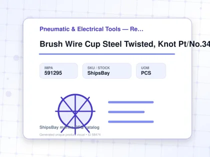 Brush Wire Cup Steel Twisted, Knot Pt/No.340.167 - Pneumatic & Electrical Tools — Reference (IMPA) - IMPA 591295 - UOM PCS