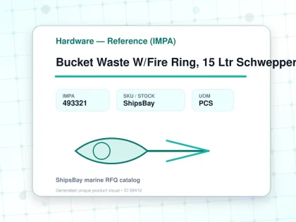 Bucket Waste W/Fire Ring, 15 Ltr Schwepper #7947N - Hardware — Reference (IMPA) - IMPA 493321 - UOM PCS