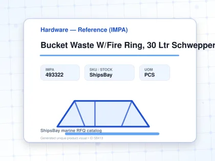 Bucket Waste W/Fire Ring, 30 Ltr Schwepper #7947N - Hardware — Reference (IMPA) - IMPA 493322 - UOM PCS