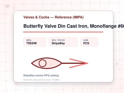 Butterfly Valve Din Cast Iron, Monoflange #6020 125Mm - Valves & Cocks — Reference (IMPA) - IMPA 756349 - UOM PCS