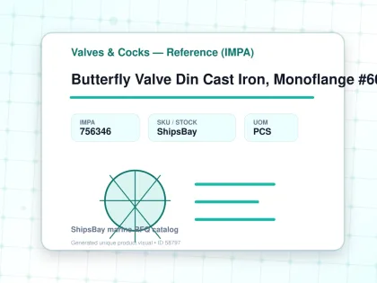 Butterfly Valve Din Cast Iron, Monoflange #6020 65Mm - Valves & Cocks — Reference (IMPA) - IMPA 756346 - UOM PCS