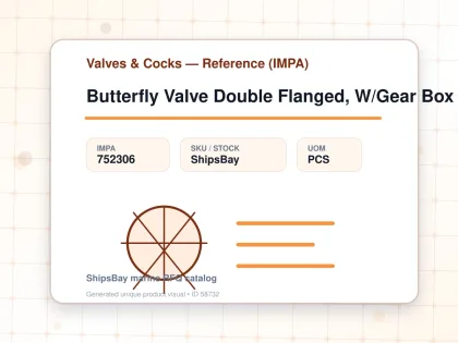 Butterfly Valve Double Flanged, W/Gear Box N.cast Iron 125Mm - Valves & Cocks — Reference (IMPA) - IMPA 752306 - UOM PCS