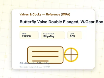 Butterfly Valve Double Flanged, W/Gear Box N.cast Iron 200Mm - Valves & Cocks — Reference (IMPA) - IMPA 752308 - UOM PCS