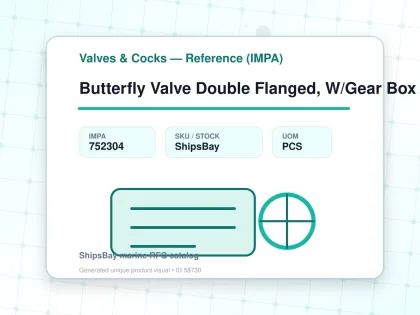 Butterfly Valve Double Flanged, W/Gear Box N.cast Iron 80Mm - Valves & Cocks — Reference (IMPA) - IMPA 752304 - UOM PCS