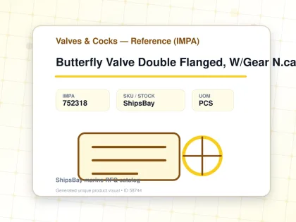 Butterfly Valve Double Flanged, W/Gear N.cast Iron 5Kg 250Mm - Valves & Cocks — Reference (IMPA) - IMPA 752318 - UOM PCS