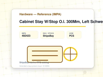 Cabinet Stay W/Stop O.l. 300Mm, Left Schwepper 2658 - Hardware — Reference (IMPA) - IMPA 492423 - UOM PCS