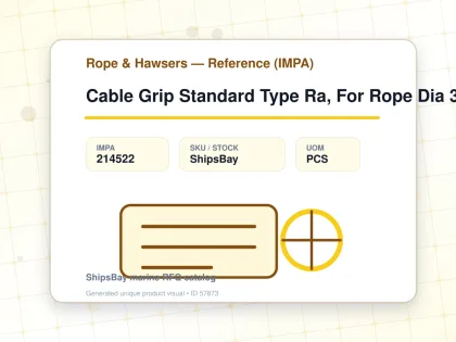 Cable Grip Standard Type Ra, For Rope Dia 35-42Mm - Rope & Hawsers — Reference (IMPA) - IMPA 214522 - UOM PCS
