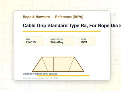 Cable Grip Standard Type Ra, For Rope Dia 8-11Mm - Rope & Hawsers — Reference (IMPA) - IMPA 214515 - UOM PCS