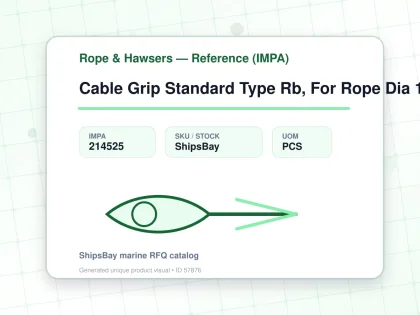 Cable Grip Standard Type Rb, For Rope Dia 11-13Mm - Rope & Hawsers — Reference (IMPA) - IMPA 214525 - UOM PCS