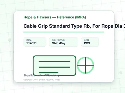 Cable Grip Standard Type Rb, For Rope Dia 35-42Mm - Rope & Hawsers — Reference (IMPA) - IMPA 214531 - UOM PCS