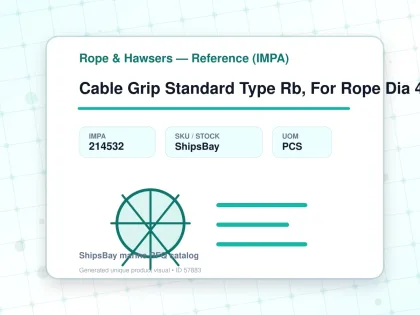 Cable Grip Standard Type Rb, For Rope Dia 42-50Mm - Rope & Hawsers — Reference (IMPA) - IMPA 214532 - UOM PCS