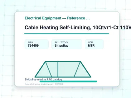 Cable Heating Self-Limiting, 10Qtvr1-Ct 110V 10W/Ft - Electrical Equipment — Reference (IMPA) - IMPA 794409 - UOM MTR