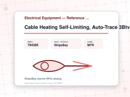 Cable Heating Self-Limiting, Auto-Trace 3Btv1-Cr 110V 3W/Ft - Electrical Equipment — Reference (IMPA) - IMPA 794385 - UOM MTR