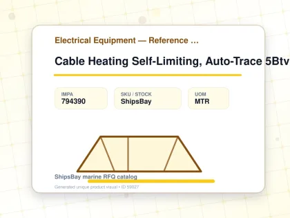 Cable Heating Self-Limiting, Auto-Trace 5Btv1-Cr 110V 5W/Ft - Electrical Equipment — Reference (IMPA) - IMPA 794390 - UOM MTR