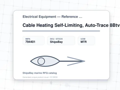 Cable Heating Self-Limiting, Auto-Trace 8Btv1-Cr 110V 8W/Ft - Electrical Equipment — Reference (IMPA) - IMPA 794401 - UOM MTR