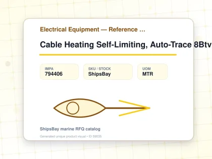 Cable Heating Self-Limiting, Auto-Trace 8Btv2-Ct 220V 25W/M - Electrical Equipment — Reference (IMPA) - IMPA 794406 - UOM MTR