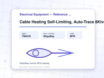 Cable Heating Self-Limiting, Auto-Trace 8Ktv1-Ct 110V 8W/Ft - Electrical Equipment — Reference (IMPA) - IMPA 794416 - UOM MTR