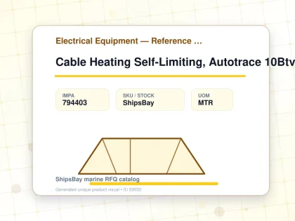Cable Heating Self-Limiting, Autotrace 10Btv1Cr 110V 10W/Ft - Electrical Equipment — Reference (IMPA) - IMPA 794403 - UOM MTR
