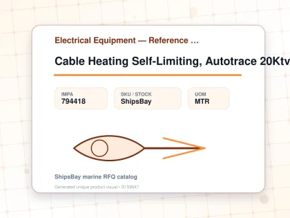 Cable Heating Self-Limiting, Autotrace 20Ktv1Ct 110V 20W/Ft - Electrical Equipment — Reference (IMPA) - IMPA 794418 - UOM MTR