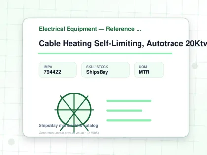 Cable Heating Self-Limiting, Autotrace 20Ktv2-Ct 220V 65W/M - Electrical Equipment — Reference (IMPA) - IMPA 794422 - UOM MTR