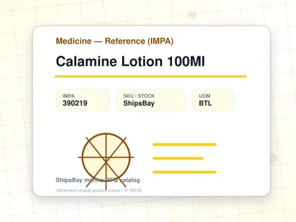Calamine Lotion 100Ml - Medicine — Reference (IMPA) - IMPA 390219 - UOM BTL