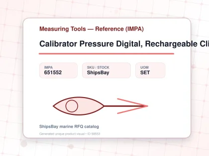 Calibrator Pressure Digital, Rechargeable Clip-On Pi600 - Measuring Tools — Reference (IMPA) - IMPA 651552 - UOM SET