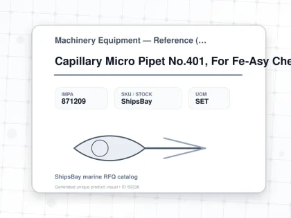 Capillary Micro Pipet No.401, For Fe-Asy Checker 26 - Machinery Equipment — Reference (IMPA) - IMPA 871209 - UOM SET