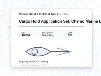 Cargo Hold Application Set, Chemo Marine L57 - Pneumatic & Electrical Tools — Reference (IMPA) - IMPA 590796 - UOM SET