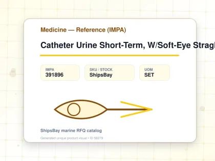 Catheter Urine Short-Term, W/Soft-Eye Straght Tip #16 - Medicine — Reference (IMPA) - IMPA 391896 - UOM SET
