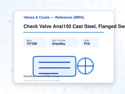 Check Valve Ansi150 Cast Steel, Flanged Swing Type #1810 10" - Valves & Cocks — Reference (IMPA) - IMPA 757336 - UOM PCS