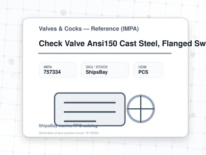 Check Valve Ansi150 Cast Steel, Flanged Swing Type #1810 6" - Valves & Cocks — Reference (IMPA) - IMPA 757334 - UOM PCS