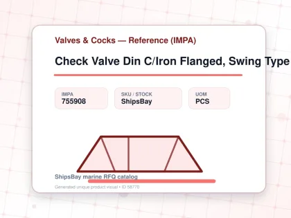 Check Valve Din C/Iron Flanged, Swing Type Pn10 #83Br 200Mm - Valves & Cocks — Reference (IMPA) - IMPA 755908 - UOM PCS
