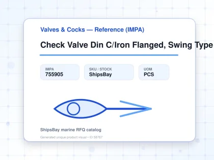 Check Valve Din C/Iron Flanged, Swing Type Pn16 #83Br 100Mm - Valves & Cocks — Reference (IMPA) - IMPA 755905 - UOM PCS