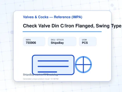 Check Valve Din C/Iron Flanged, Swing Type Pn16 #83Br 125Mm - Valves & Cocks — Reference (IMPA) - IMPA 755906 - UOM PCS