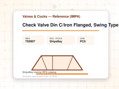 Check Valve Din C/Iron Flanged, Swing Type Pn16 #83Br 150Mm - Valves & Cocks — Reference (IMPA) - IMPA 755907 - UOM PCS
