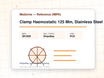 Clamp Haemostatic 125 Mm, Stainless Steel - Medicine — Reference (IMPA) - IMPA 391839 - UOM PCS