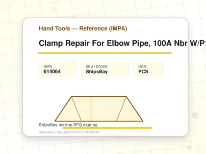 Clamp Repair For Elbow Pipe, 100A Nbr W/P:15Kgf/Cm2 - Hand Tools — Reference (IMPA) - IMPA 614064 - UOM PCS