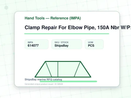 Clamp Repair For Elbow Pipe, 150A Nbr W/P:16Kgf/Cm2 - Hand Tools — Reference (IMPA) - IMPA 614077 - UOM PCS
