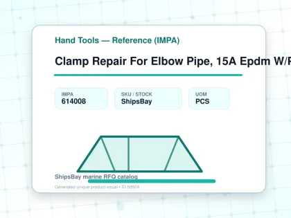 Clamp Repair For Elbow Pipe, 15A Epdm W/P:18Kgf/Cm2 - Hand Tools — Reference (IMPA) - IMPA 614008 - UOM PCS