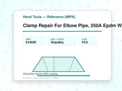 Clamp Repair For Elbow Pipe, 250A Epdm W/P:10Kgf/Cm2 - Hand Tools — Reference (IMPA) - IMPA 614036 - UOM PCS