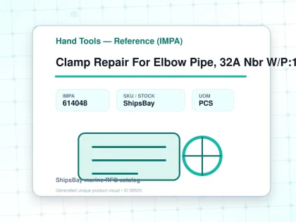 Clamp Repair For Elbow Pipe, 32A Nbr W/P:18Kgf/Cm2 - Hand Tools — Reference (IMPA) - IMPA 614048 - UOM PCS