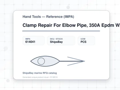 Clamp Repair For Elbow Pipe, 350A Epdm W/P:10Kgf/Cm2 - Hand Tools — Reference (IMPA) - IMPA 614041 - UOM PCS