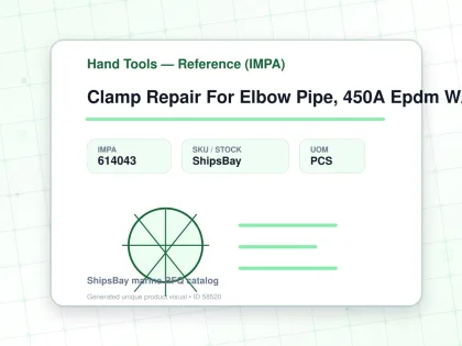 Clamp Repair For Elbow Pipe, 450A Epdm W/P:7Kgf/Cm2 - Hand Tools — Reference (IMPA) - IMPA 614043 - UOM PCS