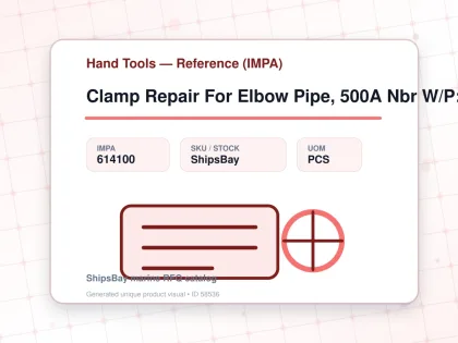 Clamp Repair For Elbow Pipe, 500A Nbr W/P:7Kgf/Cm2 - Hand Tools — Reference (IMPA) - IMPA 614100 - UOM PCS