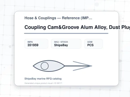 Coupling Cam&Groove Alum Alloy, Dust Plug 5" - Hose & Couplings — Reference (IMPA) - IMPA 351959 - UOM PCS