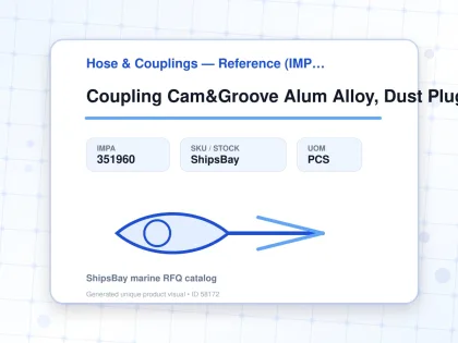 Coupling Cam&Groove Alum Alloy, Dust Plug 6" - Hose & Couplings — Reference (IMPA) - IMPA 351960 - UOM PCS